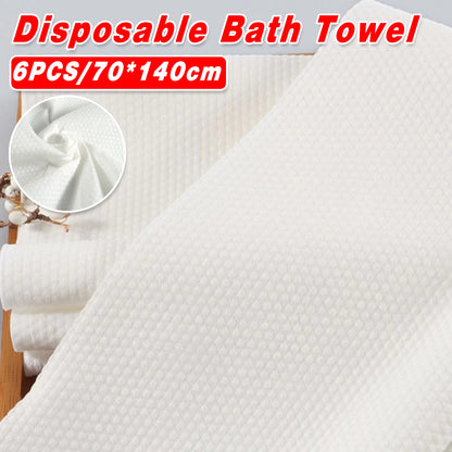 6PCS Thick Disposable Bath Towels Individually Wrapped Large