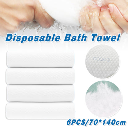 6PCS Thick Disposable Bath Towels Individually Wrapped Large