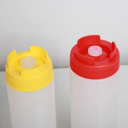 16oz Plastic Sauce Dispenser Bottles Large Capacity Double-ended Squeeze Bottles