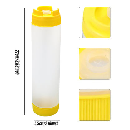 16oz Plastic Sauce Dispenser Bottles Large Capacity Double-ended Squeeze Bottles