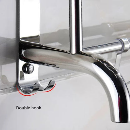 Stainless Steel Wall Mounted Towel Rack Double Layer for Hotel
