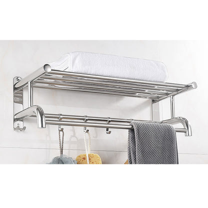 Stainless Steel Wall Mounted Towel Rack Double Layer for Hotel