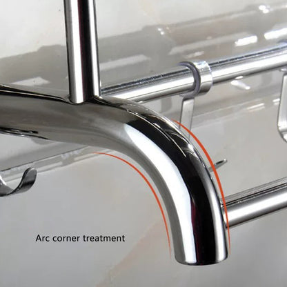 Stainless Steel Wall Mounted Towel Rack Double Layer for Hotel