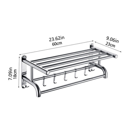 Stainless Steel Wall Mounted Towel Rack Double Layer for Hotel