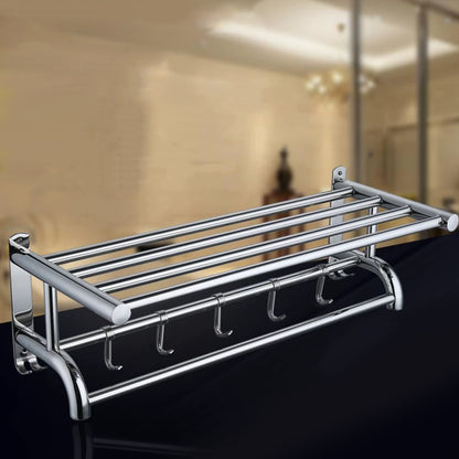 Stainless Steel Wall Mounted Towel Rack Double Layer for Hotel