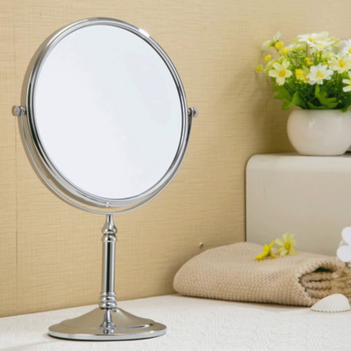 Table Top Vanity Mirror Double Sided with Magnifying Function