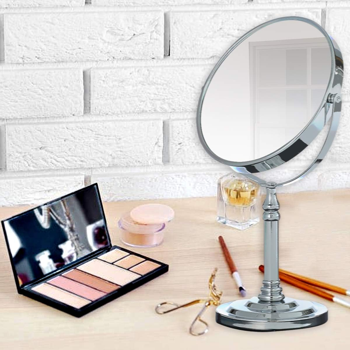 Table Top Vanity Mirror Double Sided with Magnifying Function