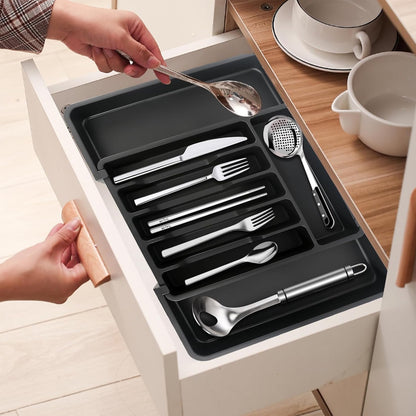 Expandable Cutlery Organizer Adjustable Silverware Drawer Storage Box Tray AU