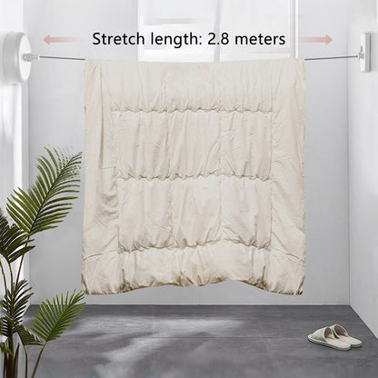 2.8m Length Stainless Steel Wall-Mounted Retractable Invisible Clothesline AU