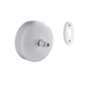 Wall Clothesline with Retractable Nylon Cord — White / Round