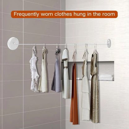 2.8m Length Stainless Steel Wall-Mounted Retractable Invisible Clothesline AU