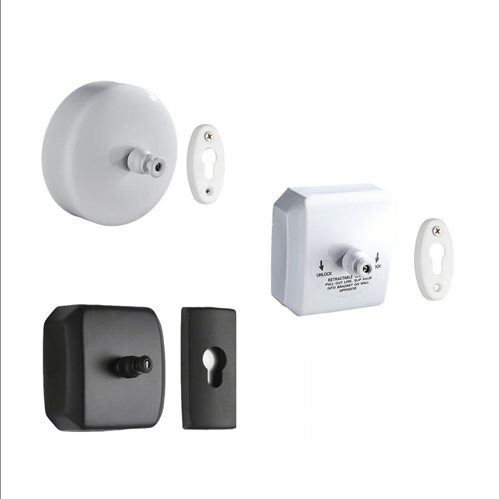 Wall Clothesline with Retractable Nylon Cord