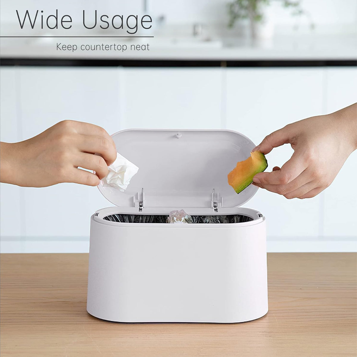 Desktop Wastebasket Organizer Small Trash Bin Compact Wastebasket for Office Use