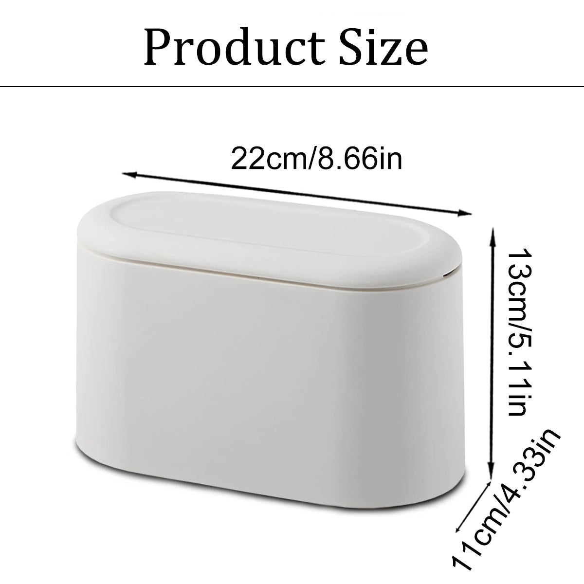Desktop Wastebasket Organizer Small Trash Bin Compact Wastebasket for Office Use