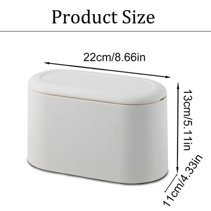 Desktop Wastebasket Organizer Small Trash Bin Compact Wastebasket for Office Use