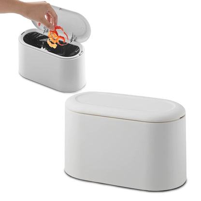 Desktop Wastebasket Organizer Small Trash Bin Compact Wastebasket for Office Use
