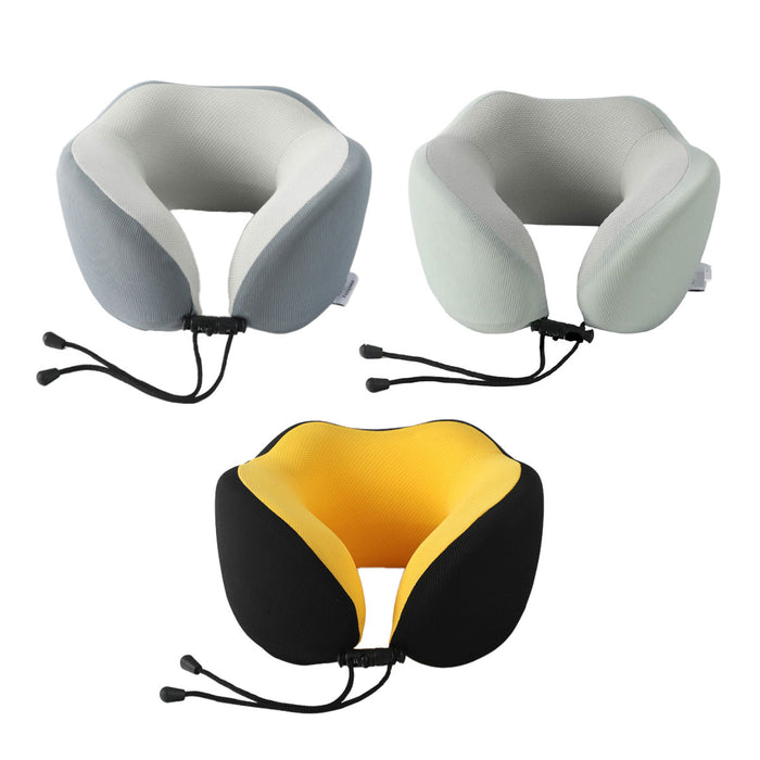 Memory Foam Neck Pillow with Adjustable Cord