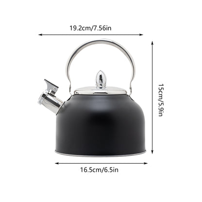 Stainless Steel Whistling Kettle with Foldable Handle for Home Kitchen