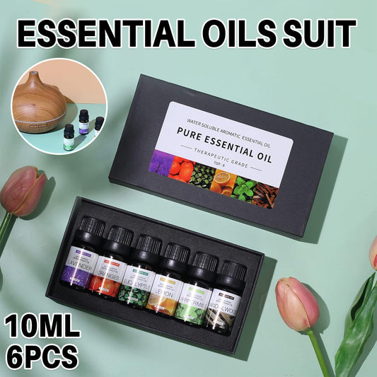 Essential Oil Set 6 Bottles Natural Aromatherapy Oils for Relax and Massage AU
