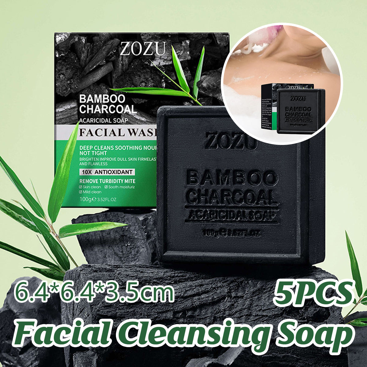 5 Pcs 100g Soap Bar Set for Hotel Guest Bathrooms – Product View 2