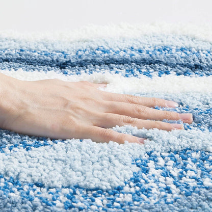 Nonslip Absorbent Door Mat Shower Bathroom Flocking Foot Mat Modern Simple Style
