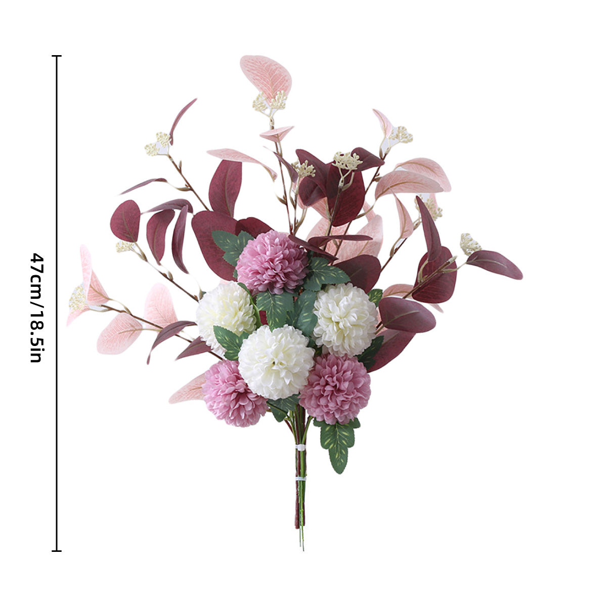High-End Artificial Eucalyptus Leaves Ball Chrysanthemum Bouquet Home Decor AU