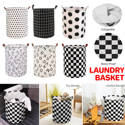 Foldable Waterproof Laundry Basket with Reinforced Handles