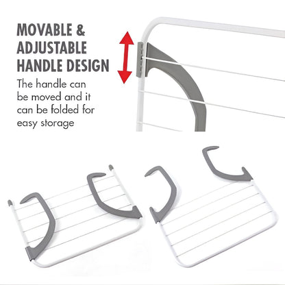 2 Pcs Foldable Drying Rack with Adjustable Hooks – Product View 5