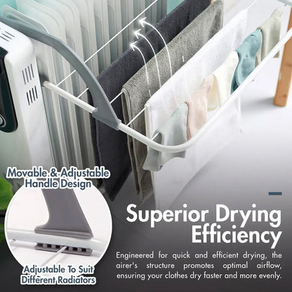 2 Pcs Foldable Drying Rack with Adjustable Hooks – Product View 8