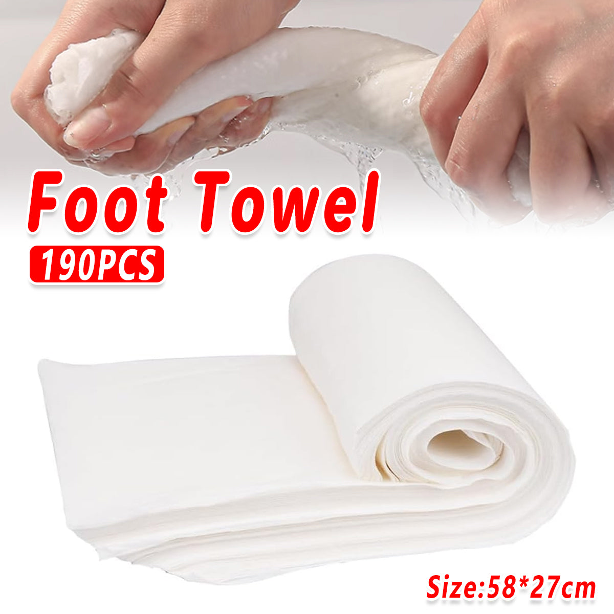 190 Pieces Disposable Foot Towels for Spa Massage Hotel