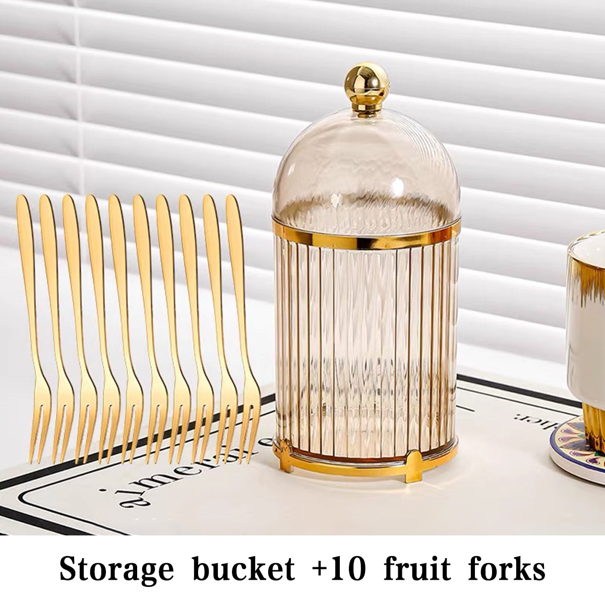 Gold Fruit Fork Set for Hotel Dining Service