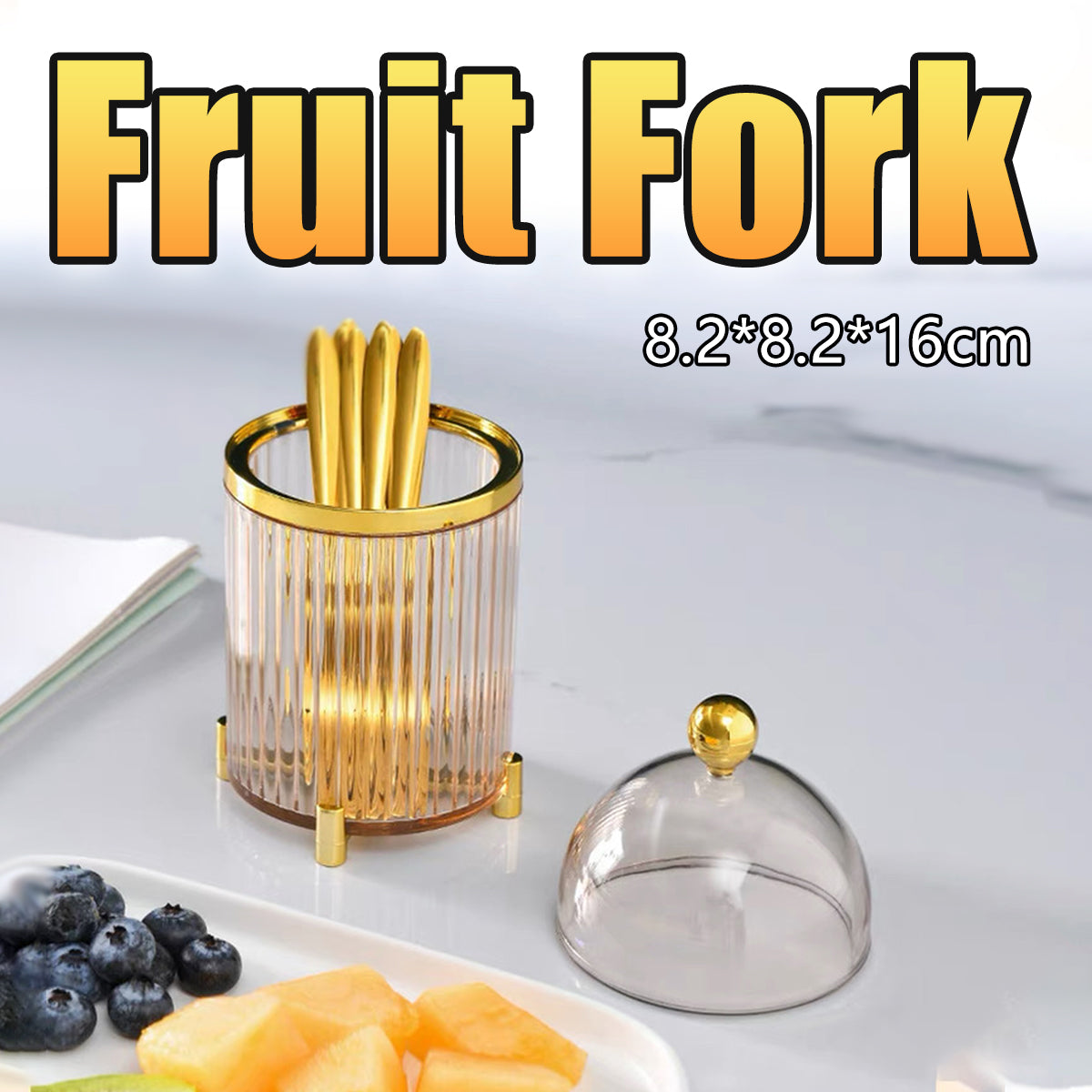 Gold Fruit Fork Set for Hotel Dining Service