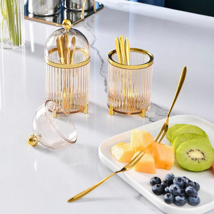 Gold Fruit Fork Set for Hotel Dining Service