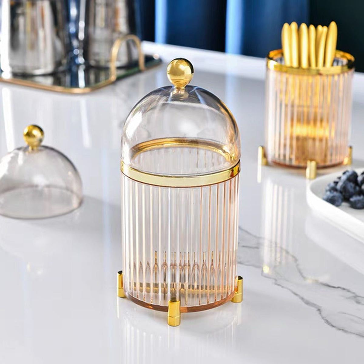 Gold Fruit Fork Set for Hotel Dining Service