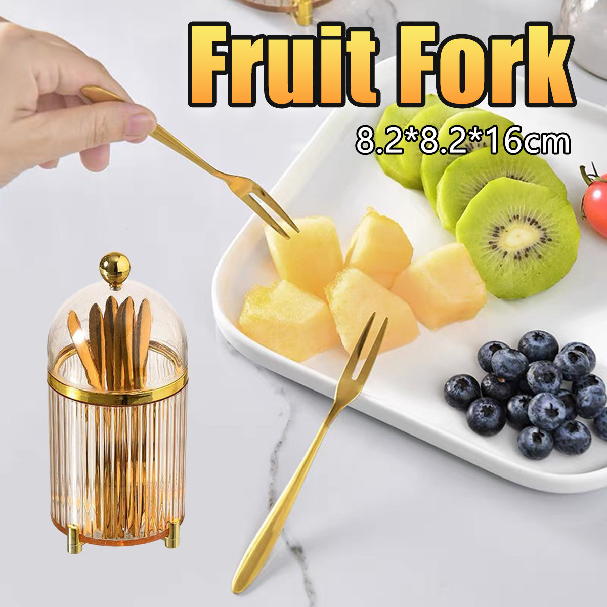 Gold Fruit Fork Set for Hotel Dining Service