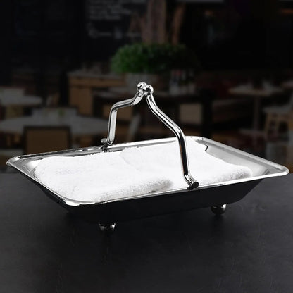 Stainless Steel Serving Basket with Handles for Hotel