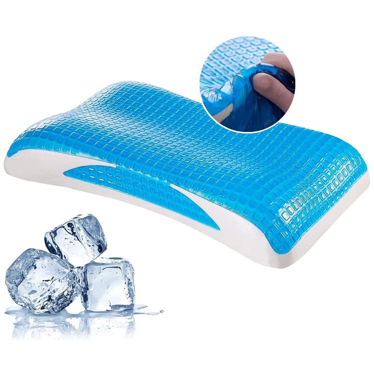 Gel Memory Foam Pillow with Slow Rebound Core – Product View 6