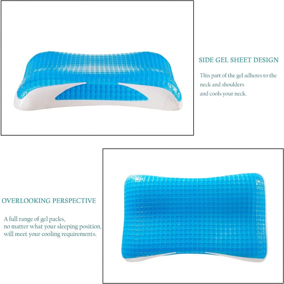 Gel Memory Foam Pillow with Slow Rebound Core – Product View 9