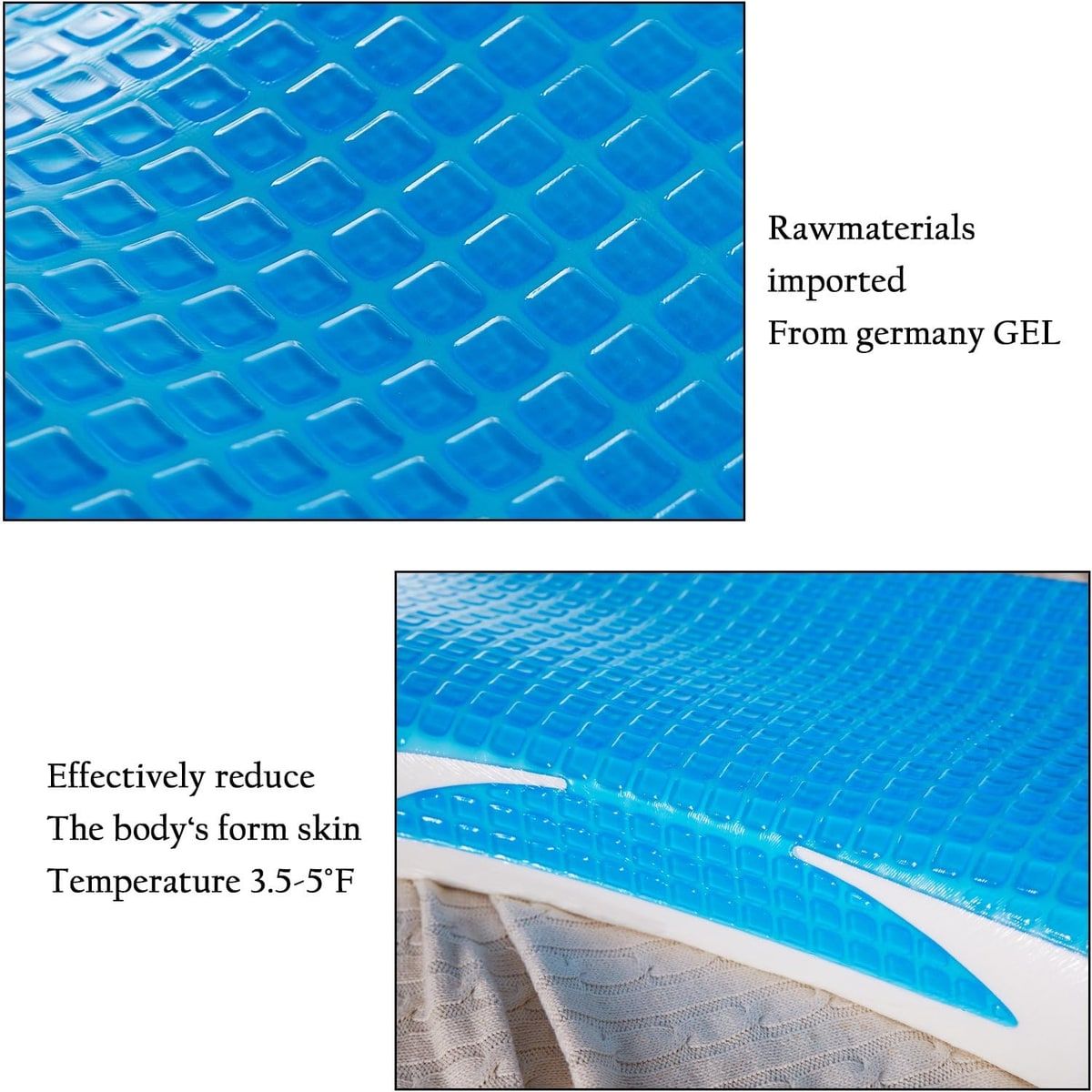 Gel Memory Foam Pillow with Slow Rebound Core – Product View 10