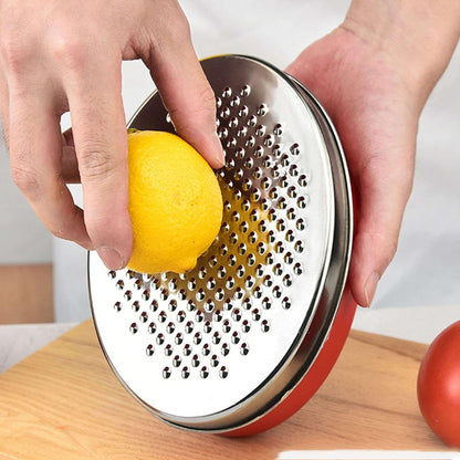 Stainless Steel Kitchen Cheese Grater with Container Storing Fruits Cheese Box
