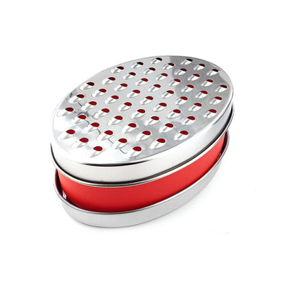 Stainless Steel Kitchen Cheese Grater with Container Storing Fruits Cheese Box