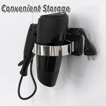 Hair Dryer Holder Rack Sturdy Wall Mount Toilet Bathroom Steel Stand Storage AU