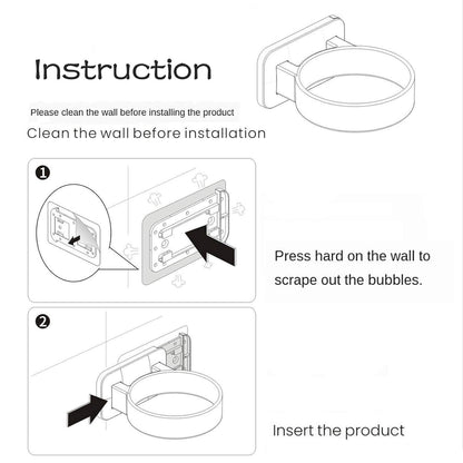 Hair Dryer Holder Rack Sturdy Wall Mount Toilet Bathroom Steel Stand Storage AU
