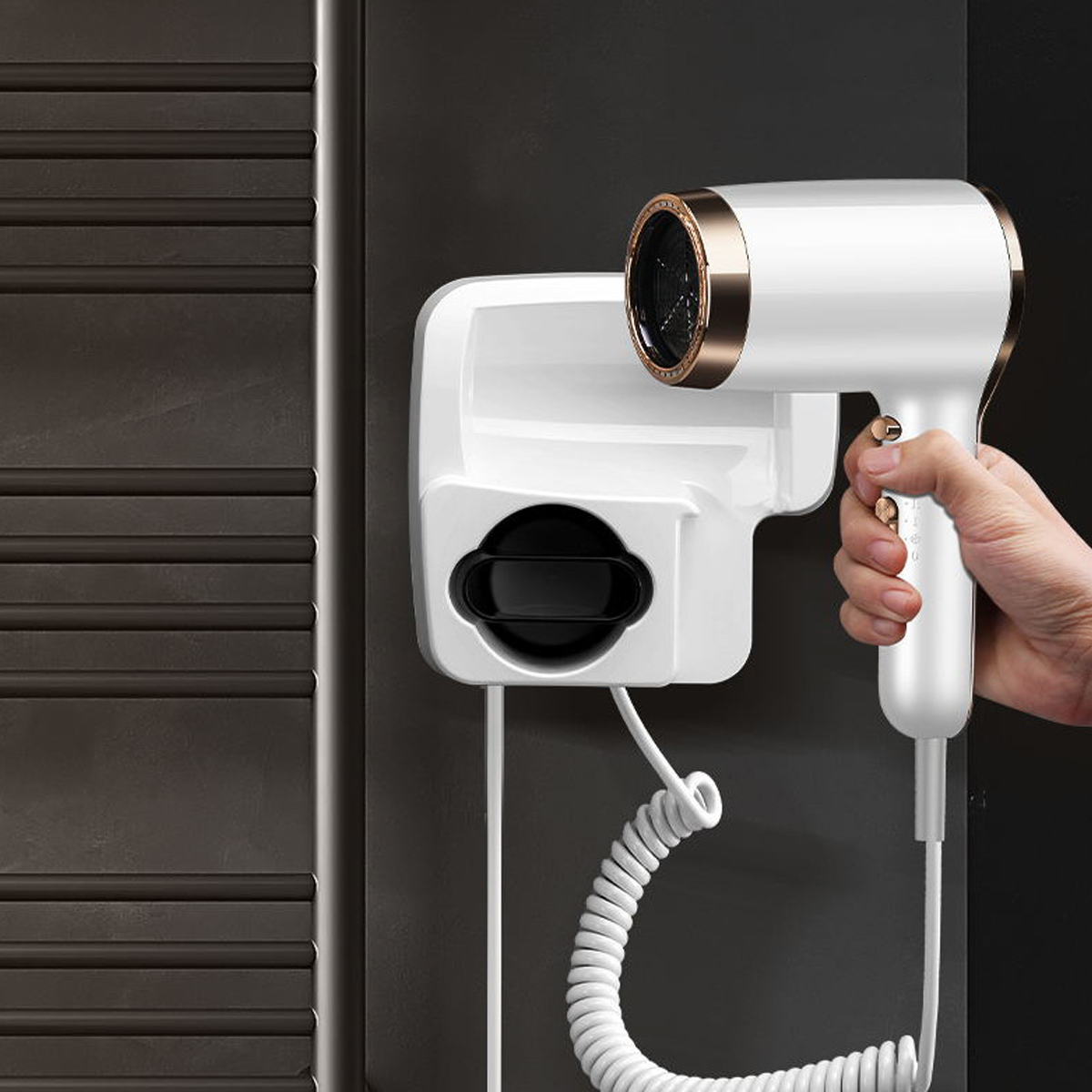 Hair Dryer Wall Mounted Electric Household Hair Dryer Blow Dryer with Holder