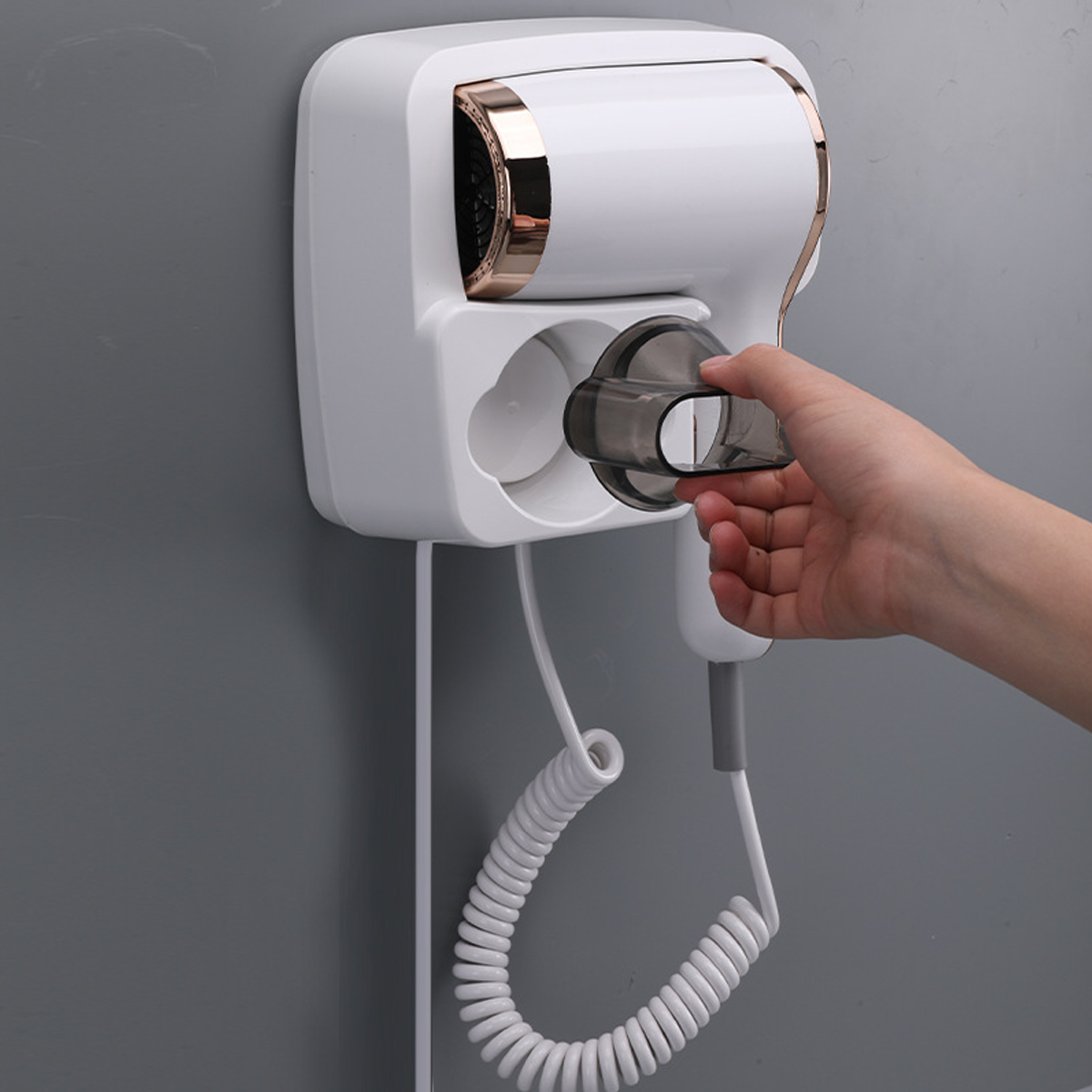Hair Dryer Wall Mounted Electric Household Hair Dryer Blow Dryer with Holder