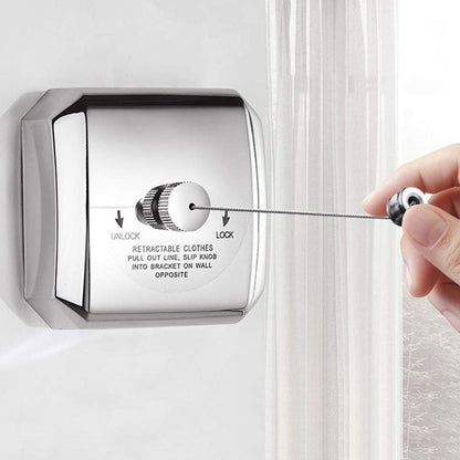 2.8m Retractable Indoor Clothesline Stainless Steel Wire Mount