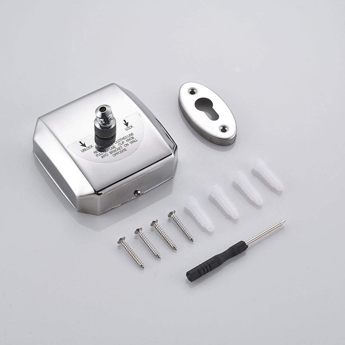 2.8m Retractable Indoor Clothesline Stainless Steel Wire Mount