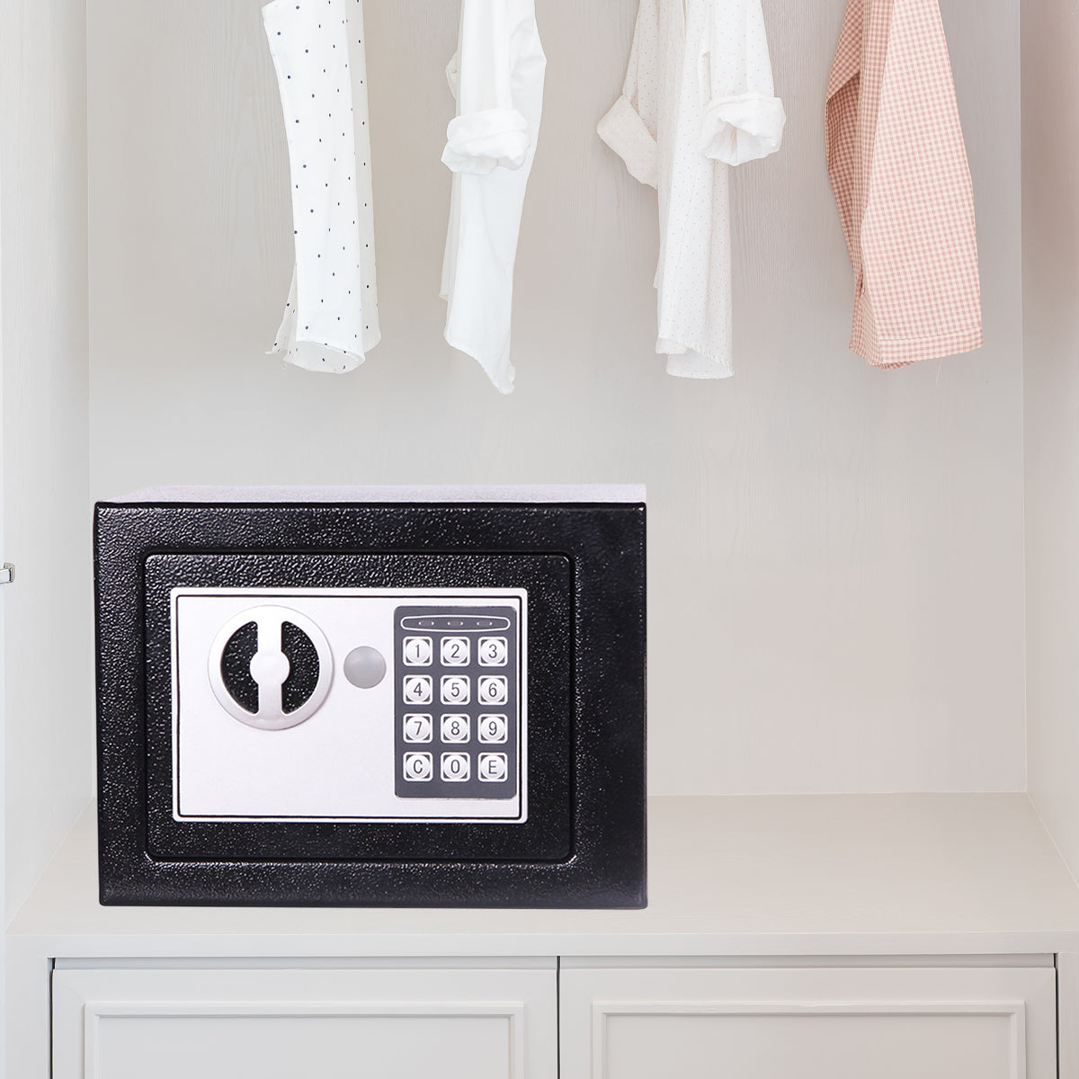 Compact Digital Password Lock Safe Box Sturdy Metal