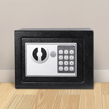 Compact Digital Password Lock Safe Box Sturdy Metal