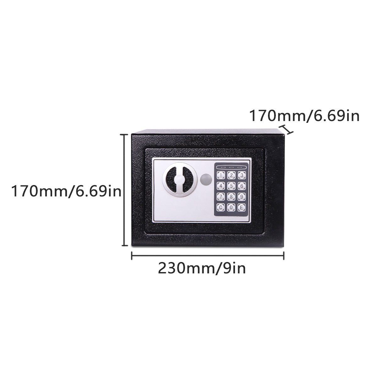 Compact Digital Password Lock Safe Box Sturdy Metal